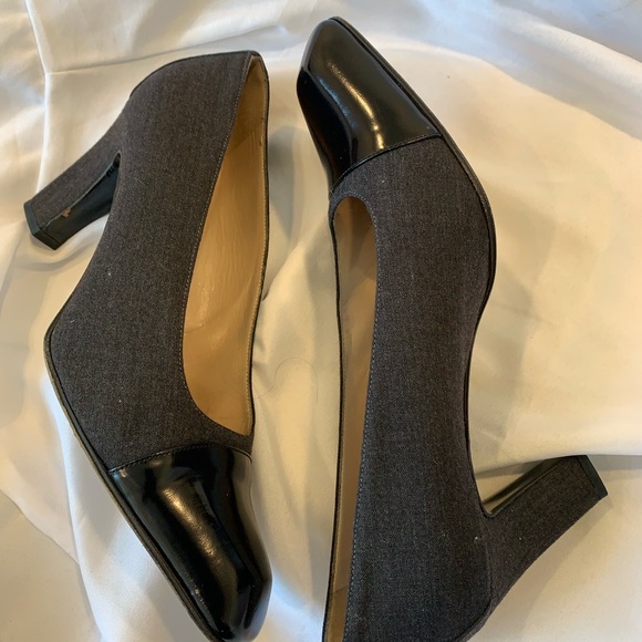 Dior Shoes - INQUIRIES. Dior Black Two-Tone Pumps with Patent Toe. 40-French. 9.5 US